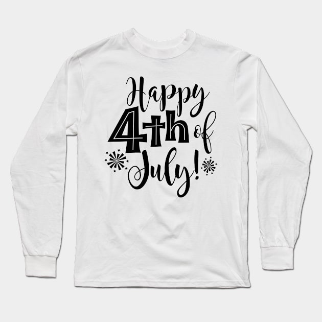 America Happy 4th of July American Patriotic USA Long Sleeve T-Shirt by BramCrye